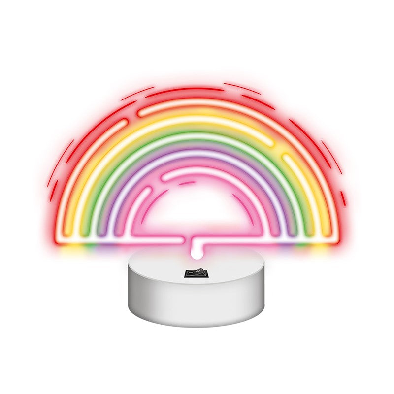 Candeeiro Neon sobre base LED ARCO-IRIS multicolor