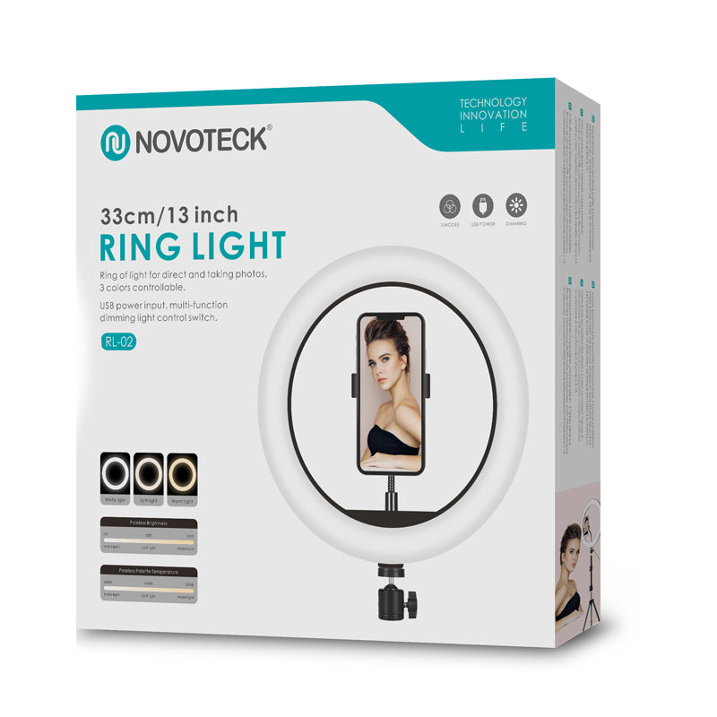 Ring light Novoteck 33cm sem tripé RL-02