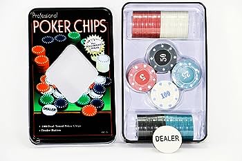 Jogo Profissional De Poker Chips com 100 fichas e Dealer