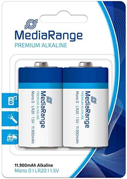 Pilhas MediaRange Premium Alkaline Mono D | LR20 | 1.5V - Pack 2
