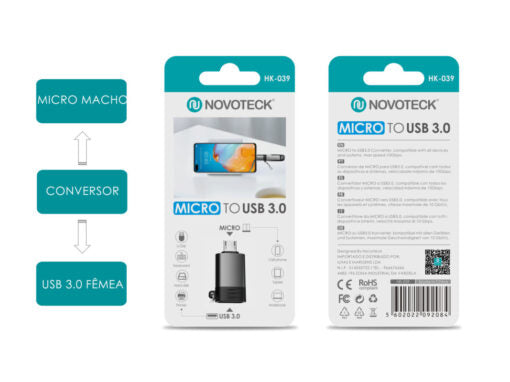 Conversor Micro Macho – USB 3.0 Femea HK-039