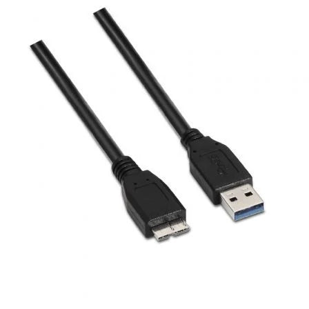 Cabo USB 3.0 Aisens A105-0043/ USB Macho - MicroUSB Macho/ 1m/ Preto