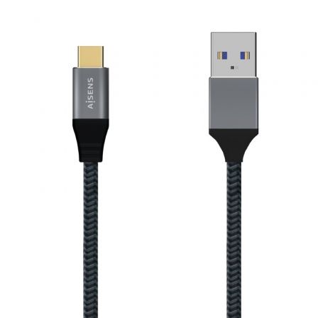 Cabo USB 3.1 Aisens A107-0630/ USB Tipo-C Macho - USB Macho/ 50cm/ Cinza