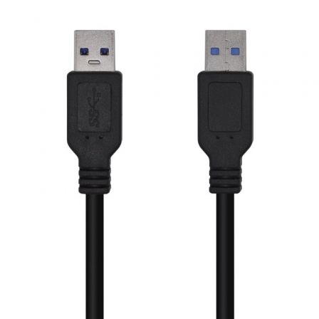 Cabo USB 3.0 Aisens A105-0447/ USB Macho - USB Macho/ 2m/ Preto