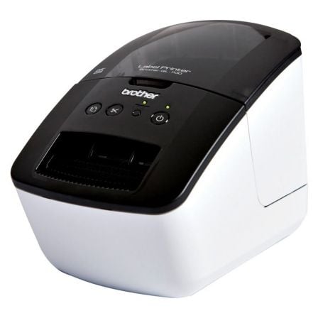 Impressora de etiquetas Brother QL-700/ Térmica/ Largura da etiqueta 62 mm/ USB/ Preto e branco