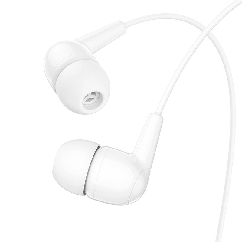 Fones de ouvido HOCO universais com microfone M97 brancos