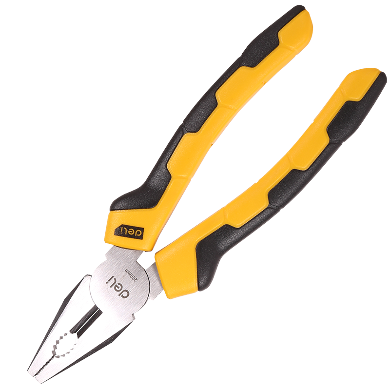 Alicate combinado 8" Deli Tools EDL2008 (amarelo)