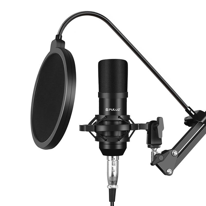Microfone condensador Puluz PU612B Studio Broadcast