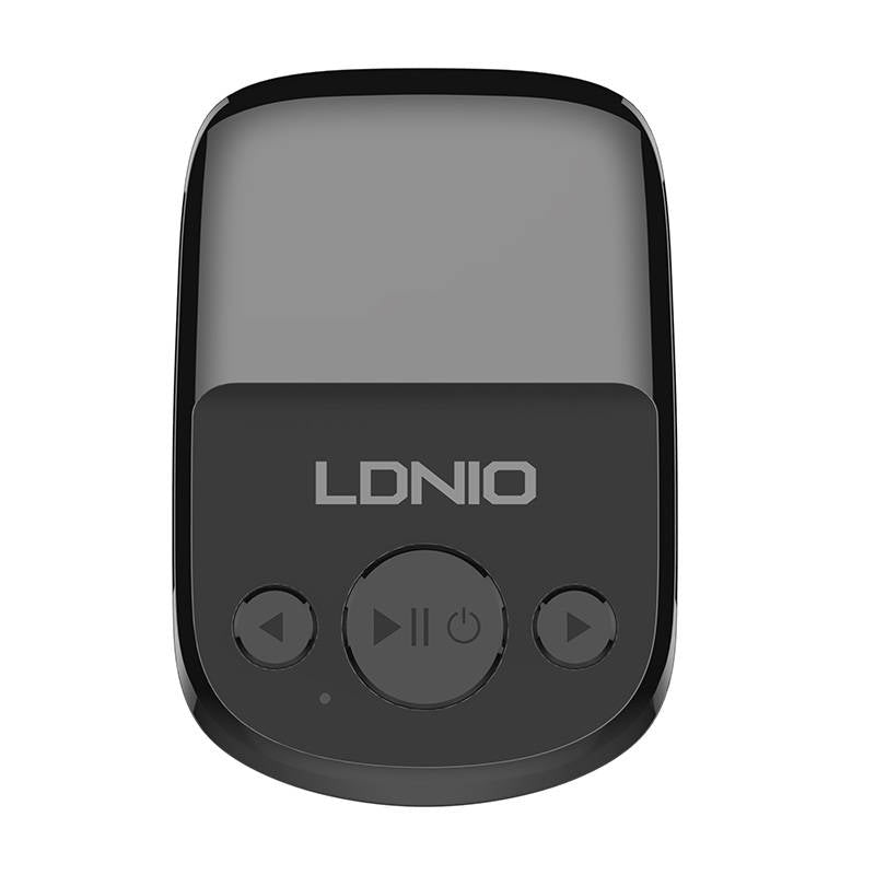 Transmissor FM LDNIO C706Q com Bluetooth, 2x USB, AUX (preto)