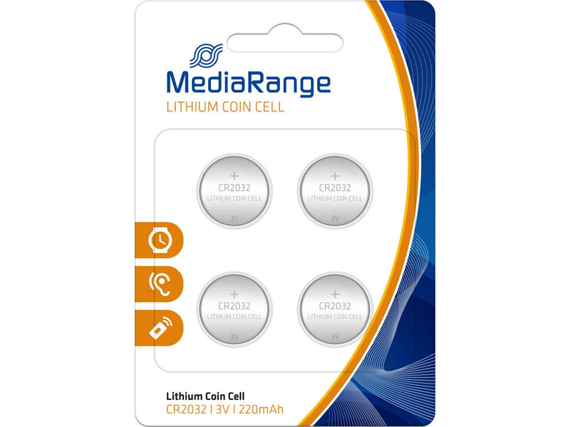 Pilhas de Lítio MediaRange Cell | CR2032 3V - Pack 4