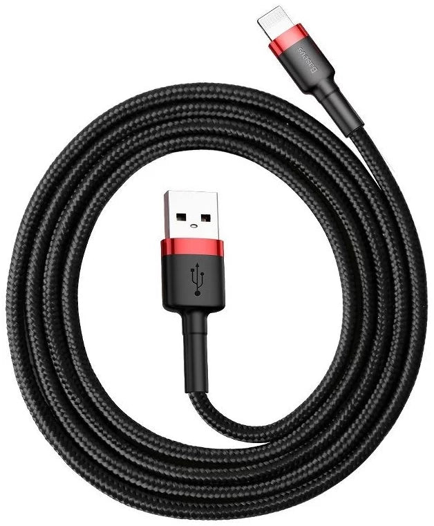 Cable Baseus Cafule USB Lightning Cable 1,5A 2m (Black+Red)