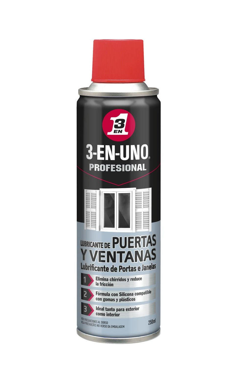 Spray Lubrificante para Portas e Janelas (250ml) - 3-EN-UNO