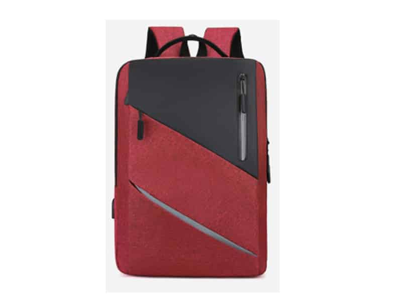 Mochila Vermelho Novoteck BAG-011 com Design Elegante e Porta USB