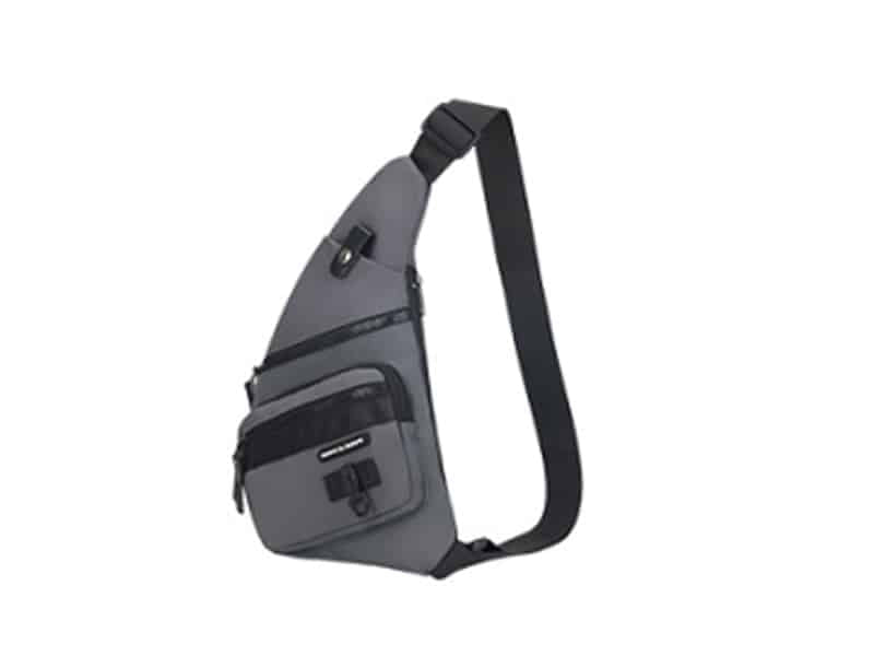 Sling Bag Cinzento Novoteck BAG-023 com Design Moderno e Funcionalidade USB