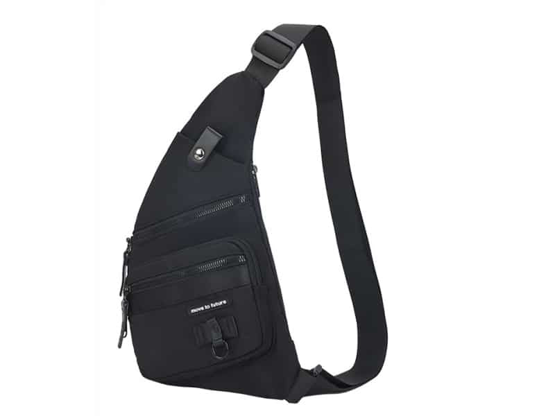 Sling Bag Negro Novoteck BAG-023 com Design Moderno e Funcionalidade USB