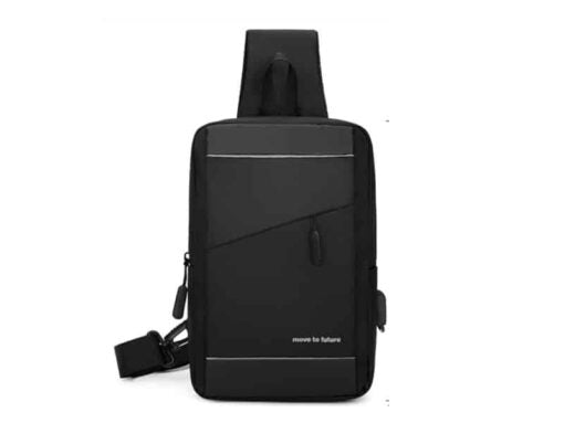 Mochila Compacta Negro Novoteck BAG-024 com Estilo Urbano e Carregamento USB