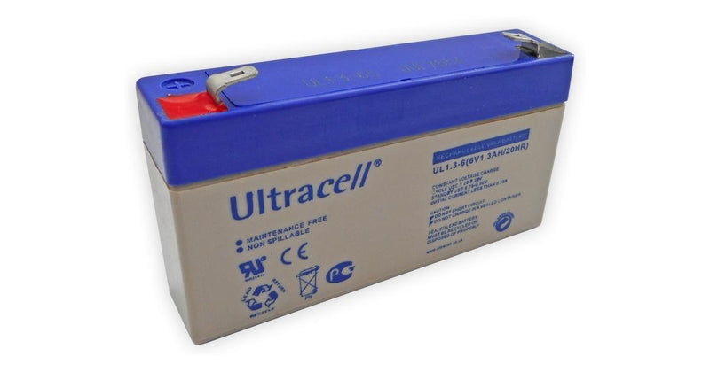 Bateria Chumbo 6V 1,3Ah (97 x 24 x 52 mm) - Ultracell