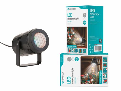 Luz de Projeção LED Novoteck PL-001 com Imagens Coloridas para Decoração