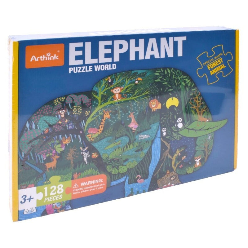 Puzzle 128 Peças Elefante ( maior de 3 anos )