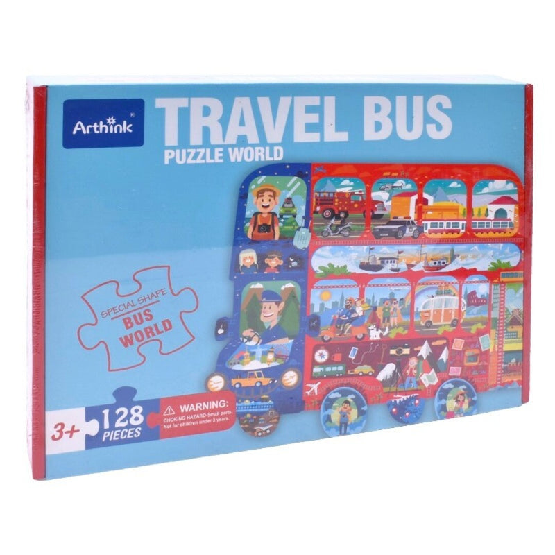 Puzzle 128 Peças Travel Bus ( maior de 3 anos )