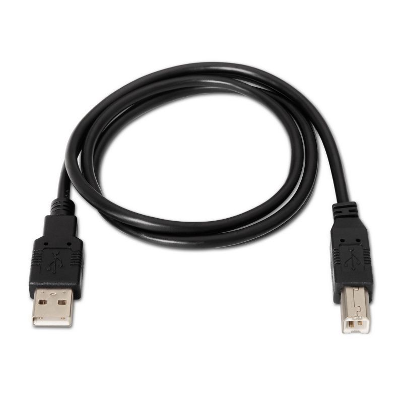 Cabo USB 2.0 para Impressora Aisens A101-0008/ USB Tipo-B Macho - USB Macho/ 4,5 m/ Preto