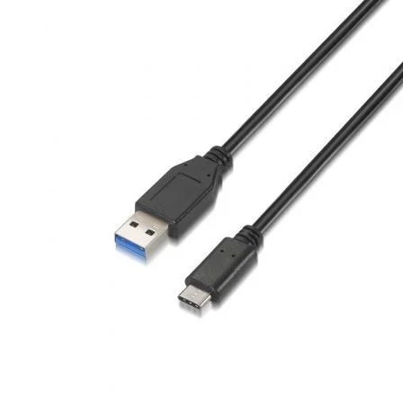 Cabo USB 3.1 Aisens A107-0060/ USB Tipo-C Macho - USB Macho/ 1m/ Preto