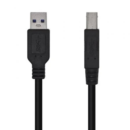 Cabo USB 3.0 para Impressora Aisens A105-0445/ USB Tipo-B Macho - USB Macho/ 3m/ Preto