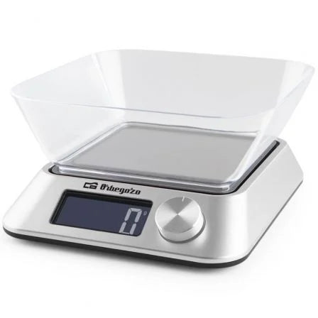 Balança Eletrônica de Cozinha Orbegozo / até 5kg/ Prata