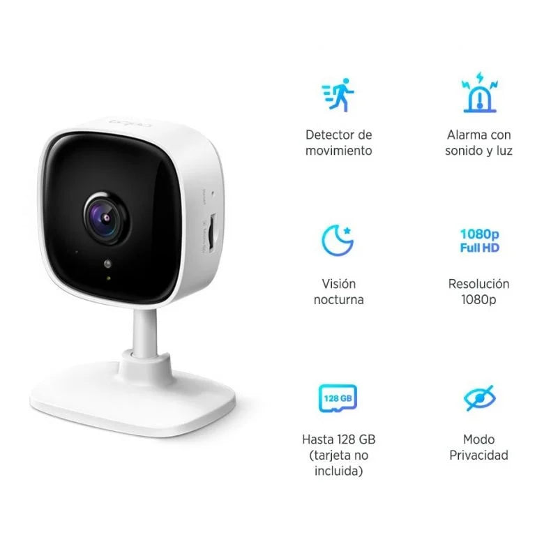 Câmera de vigilância por vídeo TP-Link Tapo C100/ Visão Noturna/ Controle de APP