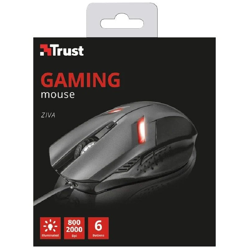 Trust Gaming Ziva Gaming Mouse / Até 2000 DPI
