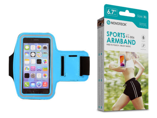 Bracelete Desportivo para Smartphone 3.5”-6.7” Azul-Confortável-Ajustável-Impermeável PJ-006