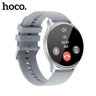 Relógio inteligente Hoco Y15 com chamadas Bluetooth, 1,43 polegadas, cinzento