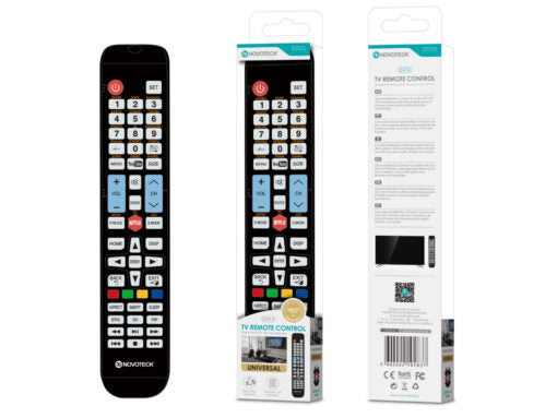 D-014 Controle Remoto Universal 15In1 Novoteck – Compatibilidade Expansiva e Teclas de Atalho para Netflix e YouTube