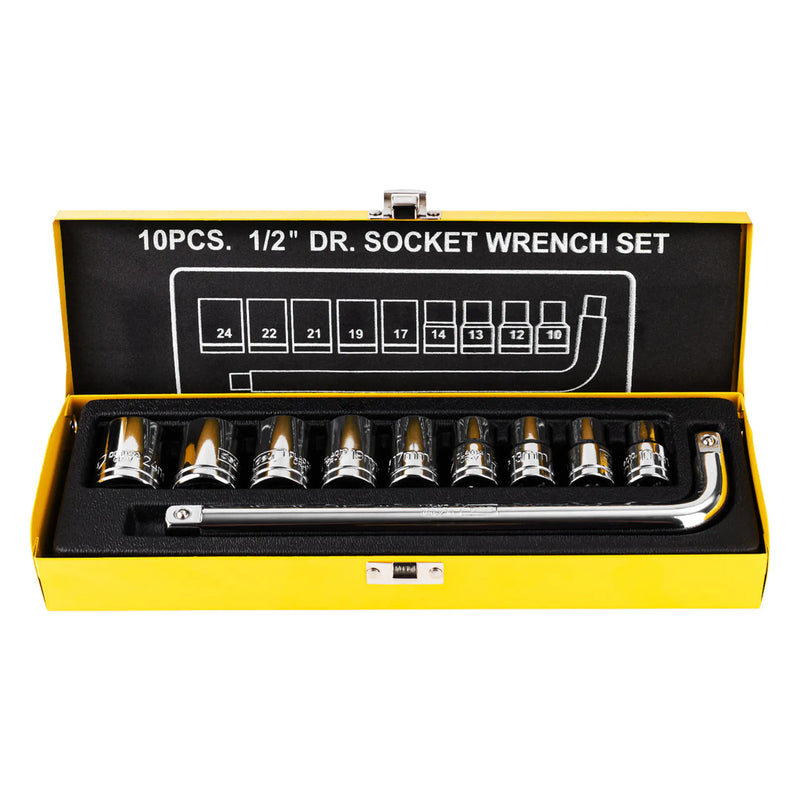 Conjunto de chaves de soquete Deli Tools EDL2010T, 9 peças